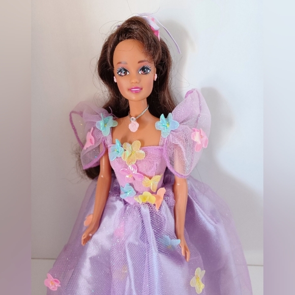 Barbie Other - Vintage Teresa Barbie In Purple Dress With Bird